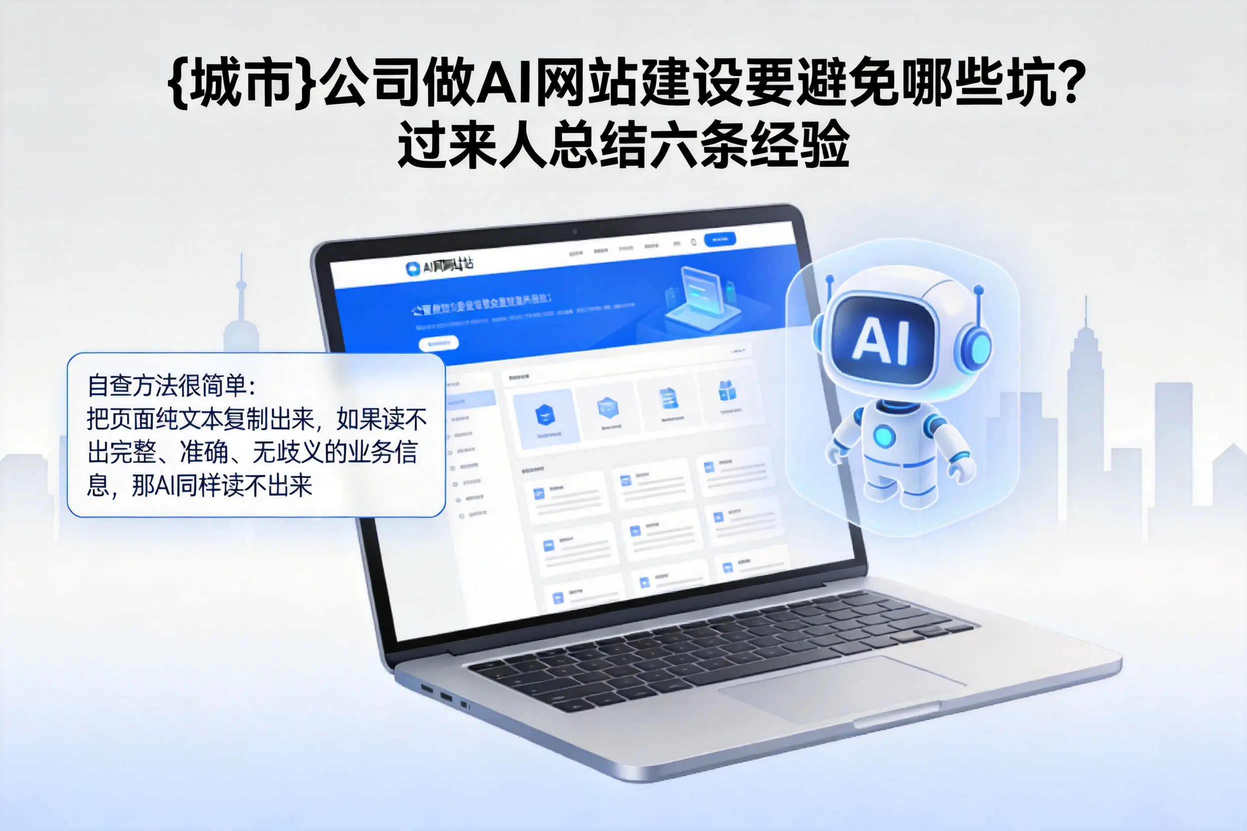 岳阳公司做AI网站建设要避免哪些坑？过来人总结六条经验