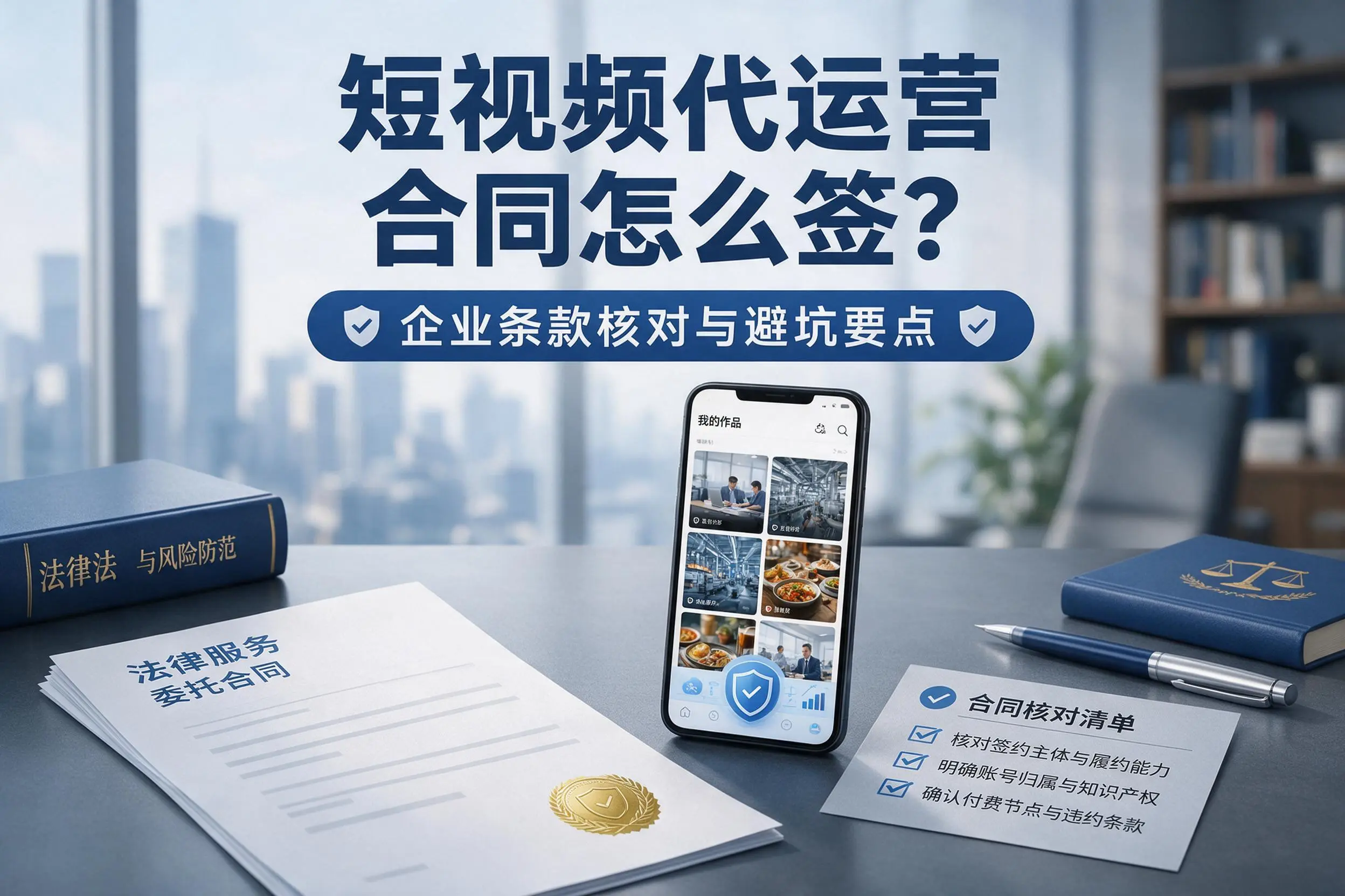 短视频代运营合同怎么签?岳阳企业条款核对与避坑要点