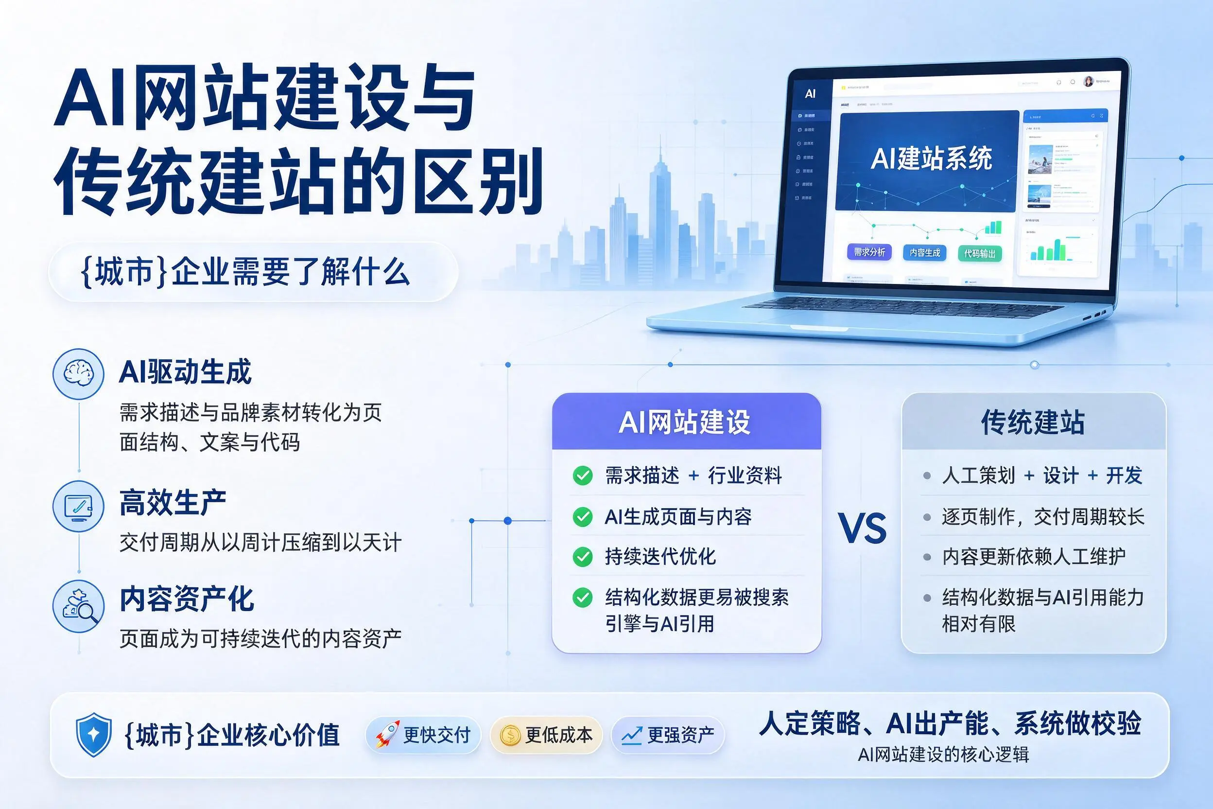 AI网站建设与传统建站的区别,岳阳企业需要了解什么