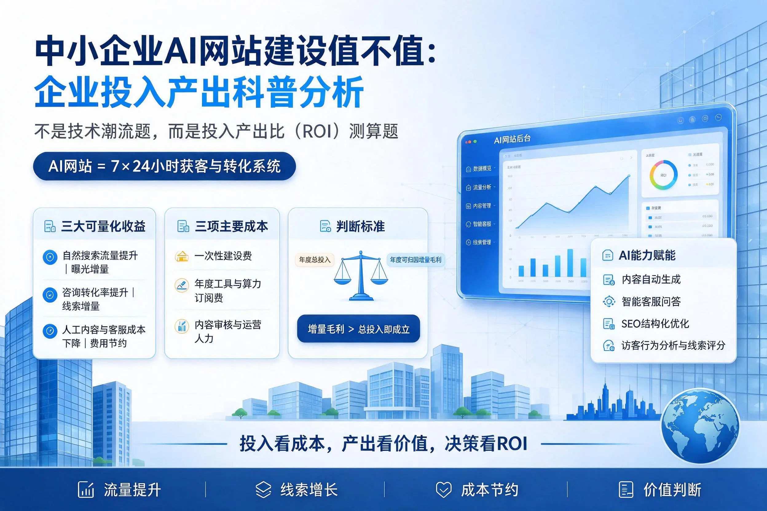 中小企业AI网站建设值不值:岳阳企业投入产出科普分析