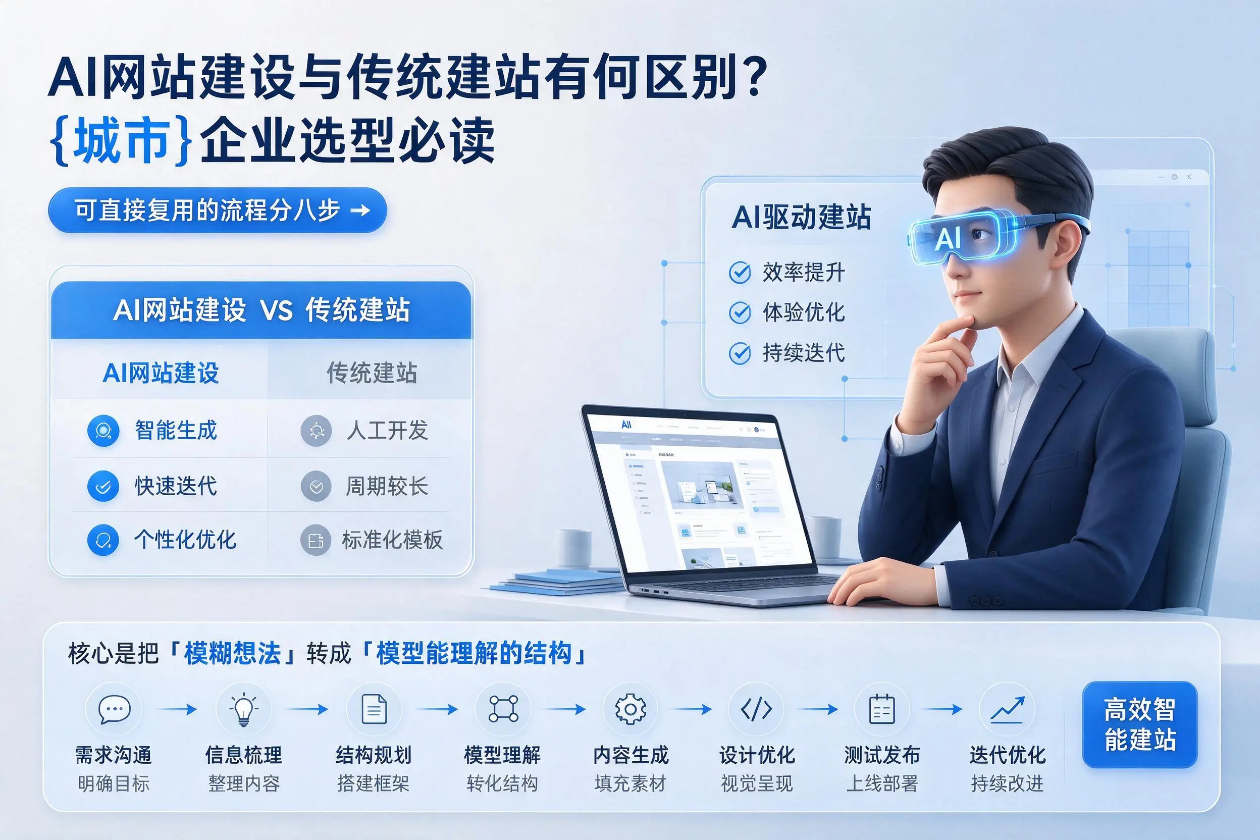 AI网站建设与传统建站有何区别?岳阳企业选型必读