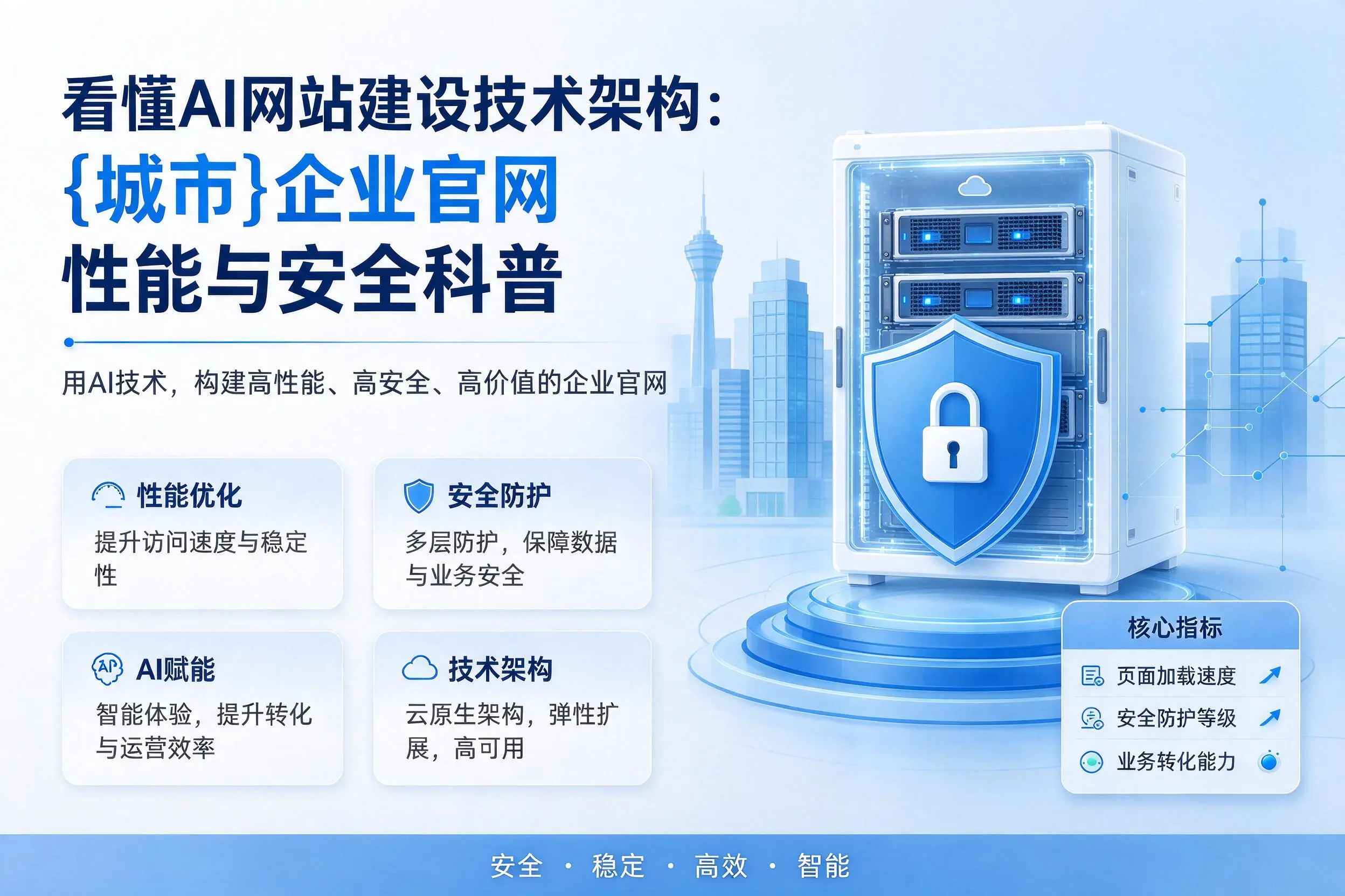 看懂AI网站建设技术架构:岳阳企业官网性能与安全科普