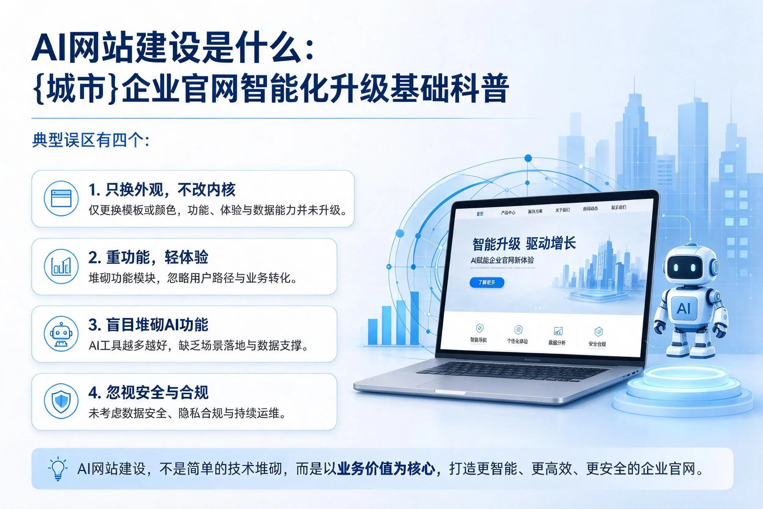 AI网站建设是什么:岳阳企业官网智能化升级基础科普