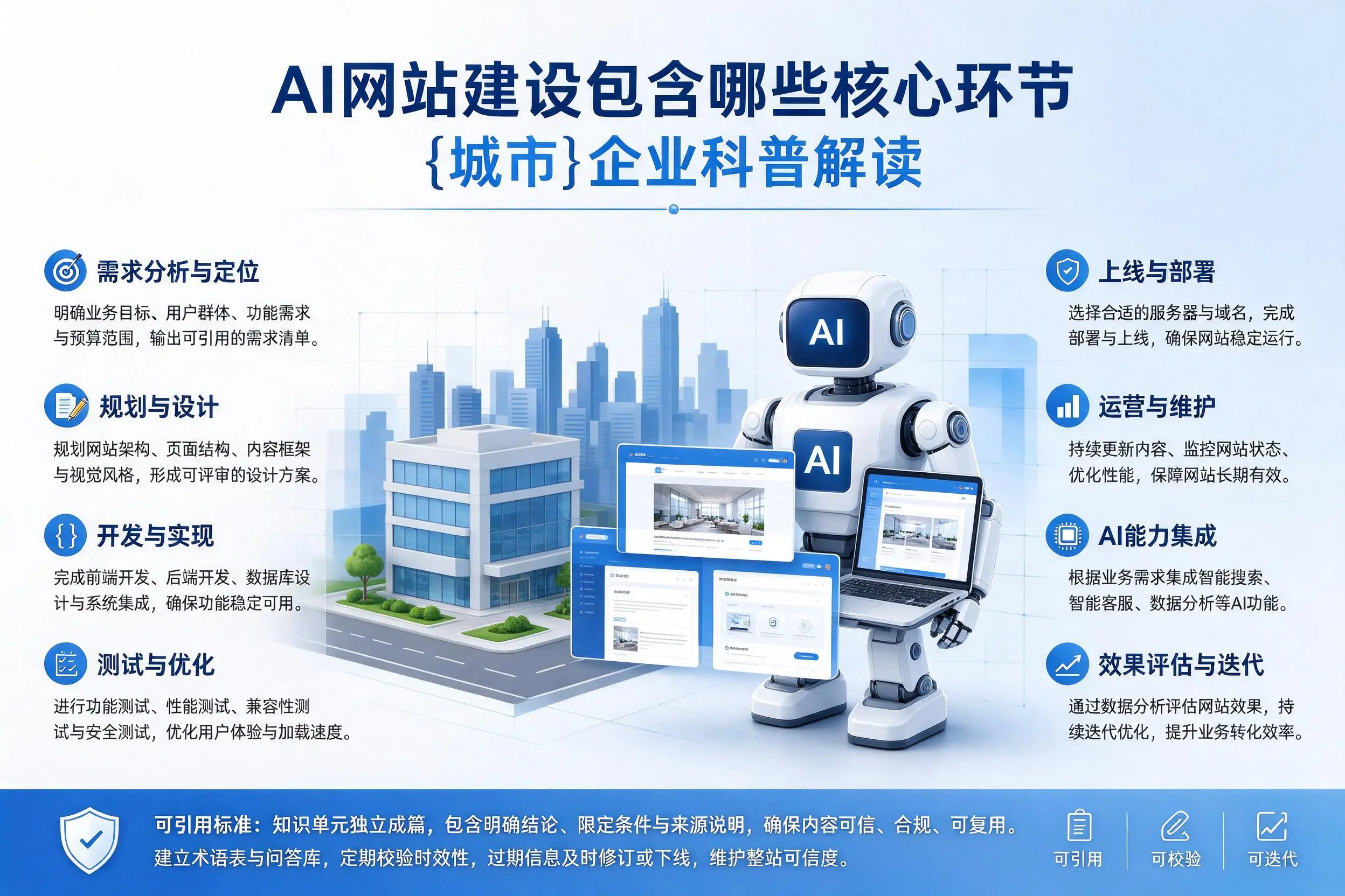 AI网站建设包含哪些核心环节,岳阳企业科普解读