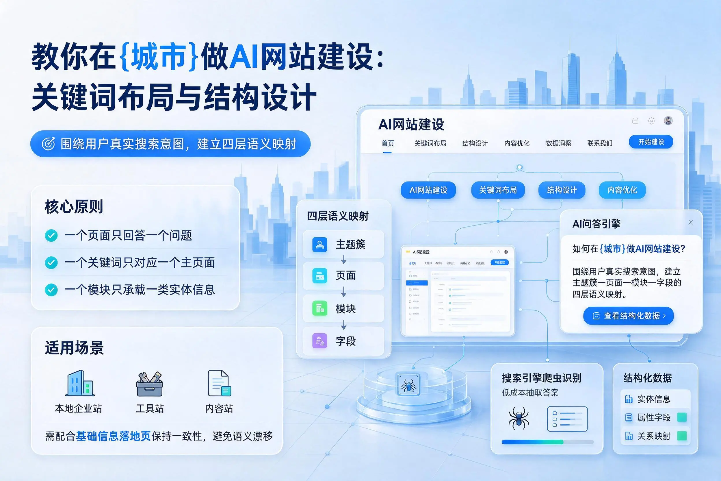 教你在岳阳做AI网站建设:关键词布局与结构设计